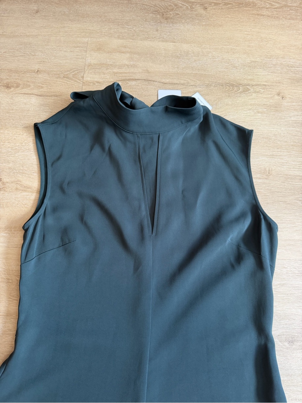 Reiss Deep Teal Mock-Neck Midi Dress - Picture 4 of 12